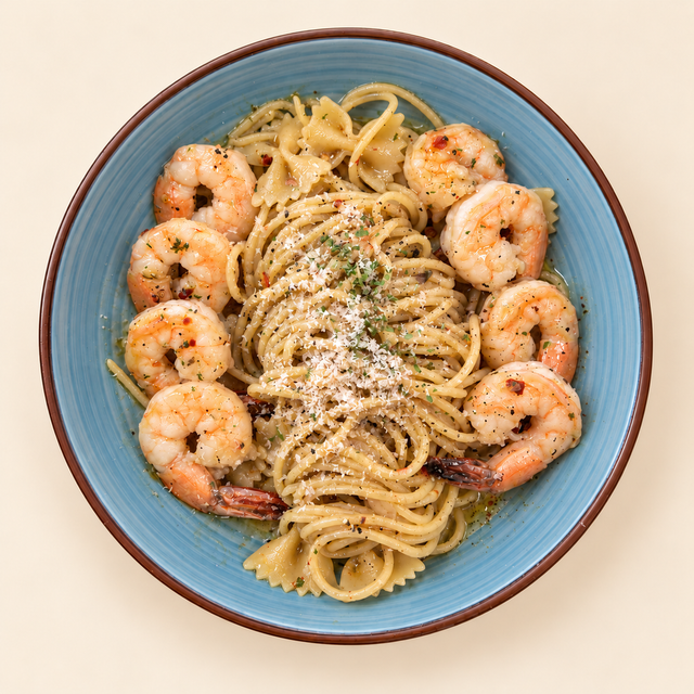 Shrimp Aglio e Olio.