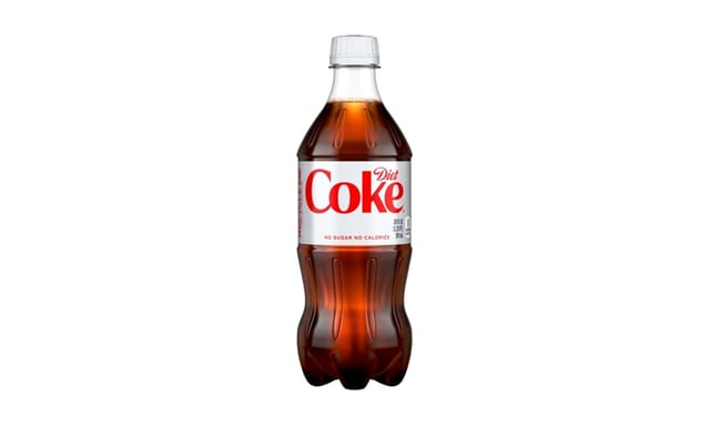 Bottled Diet Coke.