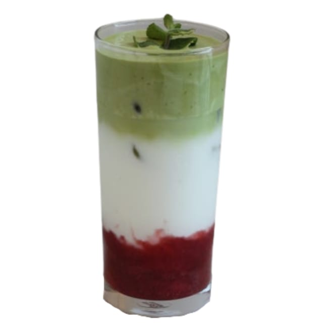 Strawberry Matcha Milk.