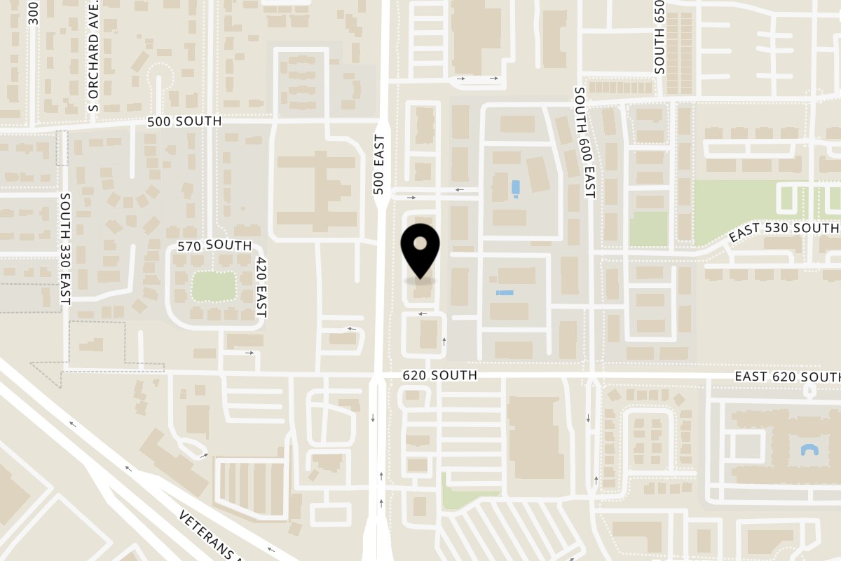 Map showing the location of PoPIE1929 on 541 S 500 E St Unit f in American Fork